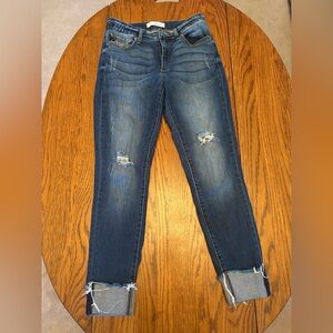 KanCan Dark Blue Distressed Skinny Jeans